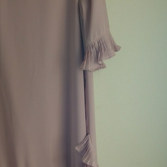 Versona Ruffles/Pleated Rose Shift Dress - Picture 3 of 5